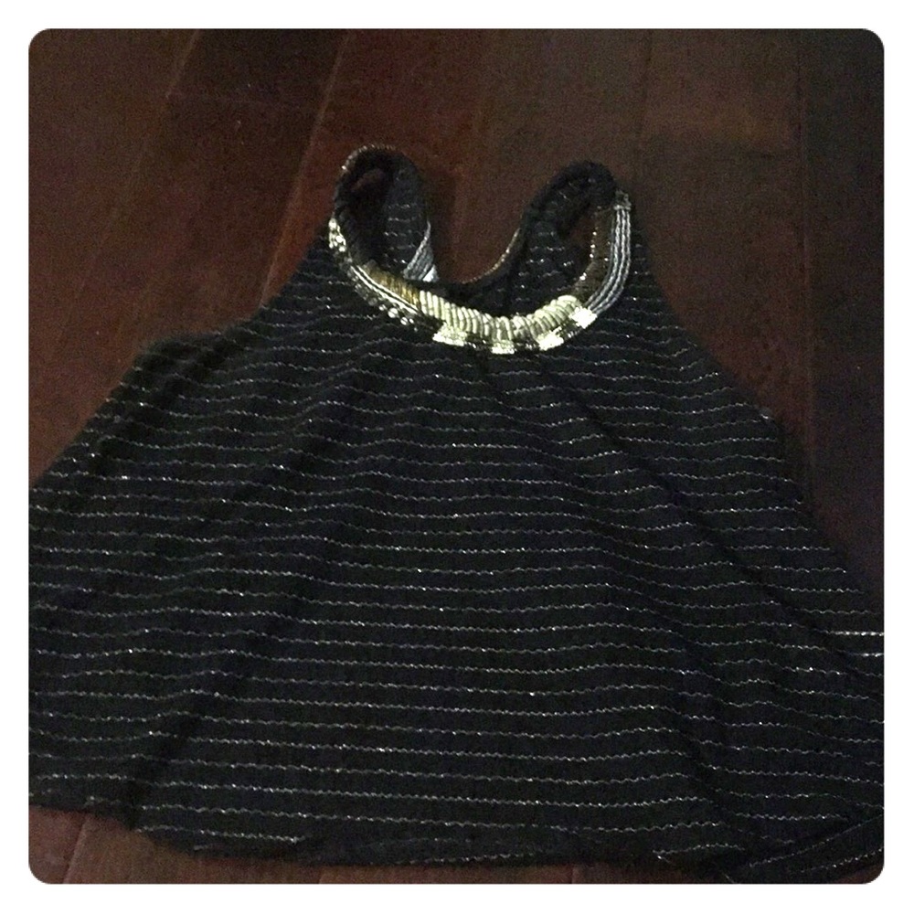 Free people crop top with beaded detailing